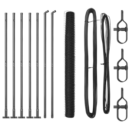 vidaXL Πολυγωνικός Φράχτης Γκρι 1,5x10 μ Χάλυβα