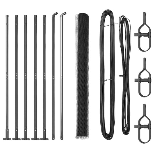 vidaXL Γκρι Περίφραξη 1.6x10 μ Ατσάλι