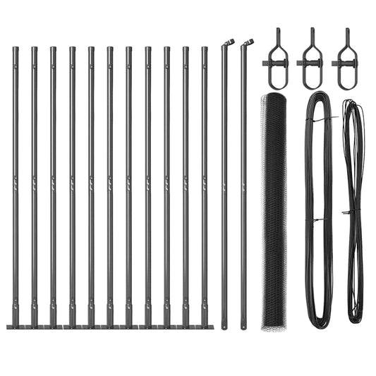 Φράχτης Hexagon vidaXL Γκρι 1.6 x 25 μ Χάλυβας