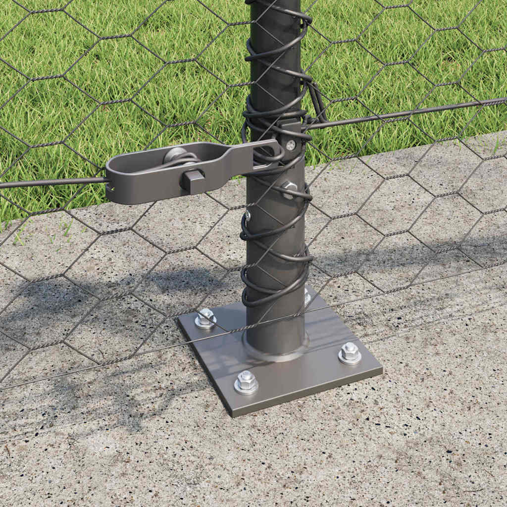 Φράκτης Hexagon vidaXL Γκρι 0.4x50 μ Χάλυβας