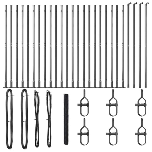 vidaXL Γωνιακή Περίφραξη Γκρι 1,4x50 μ Ατσάλι