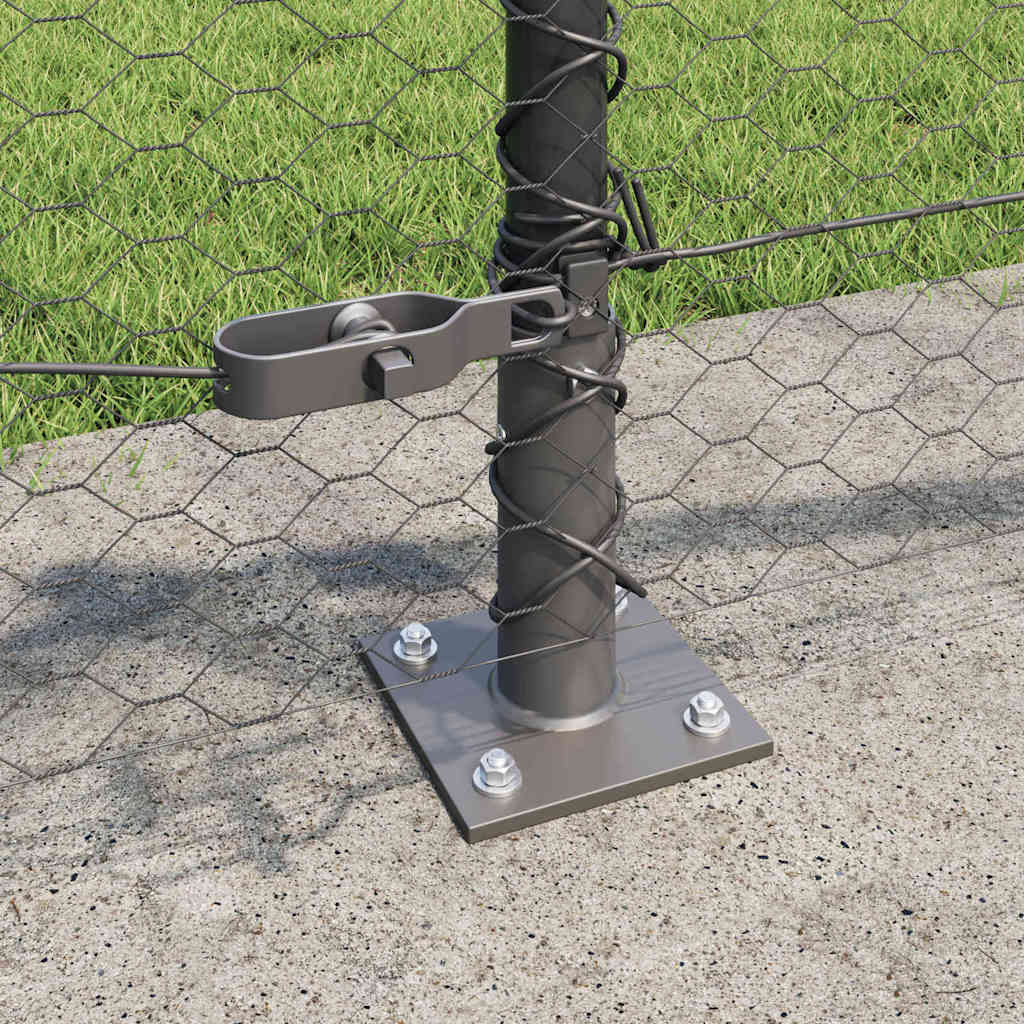 vidaXL Φράχτης με Στήλες. Γκρι 0.4 x 100 μ Ατσάλι με επικάλυψη PVC