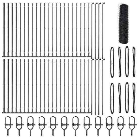 Φράχτης Hexagon vidaXL Γκρι 0.5x100 μ Ατσάλι