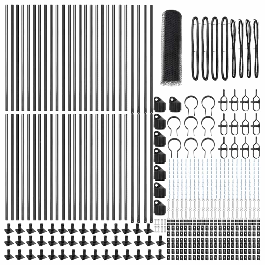 Περίφραξη Hexagon vidaXL Γκρι 0.6x100 μ Ατσάλι