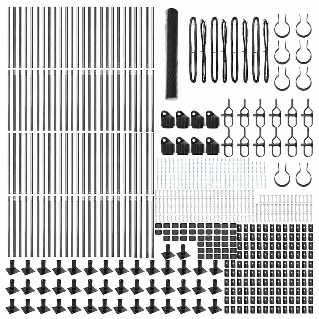 vidaXL Περίφραξη Γκρι 1.2x100 μ Χάλυβας