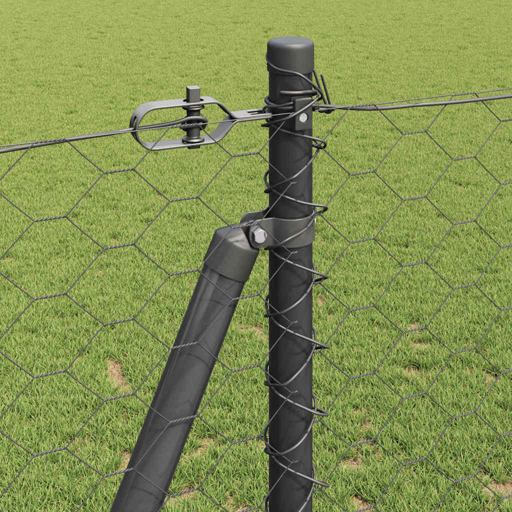 Εξαγωνικός Φράχτης vidaXL Γκρι 1.2x100 μ Χάλυβας