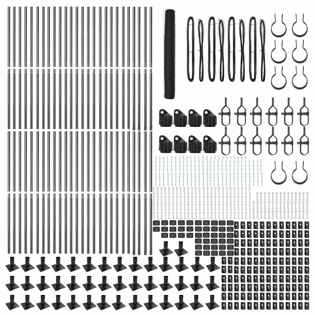 Εξαγωνικός Φράχτης vidaXL Γκρι 1.2x100 μ Χάλυβας