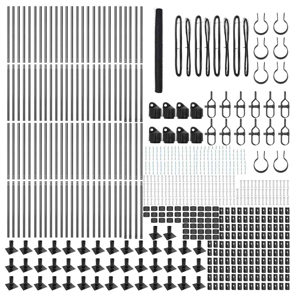 Φράχτης vidaXL Εξαγώνου Γκρι 1.5x100 μ Χάλυβας