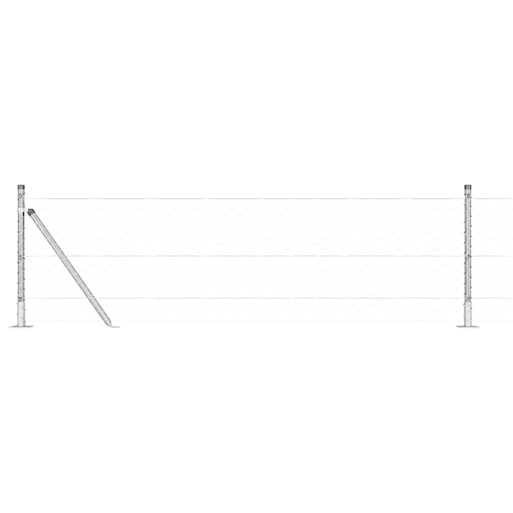 Φράχτης Hexagon vidaXL 0.4x10 μ Γαλβανισμένος Χάλυβας