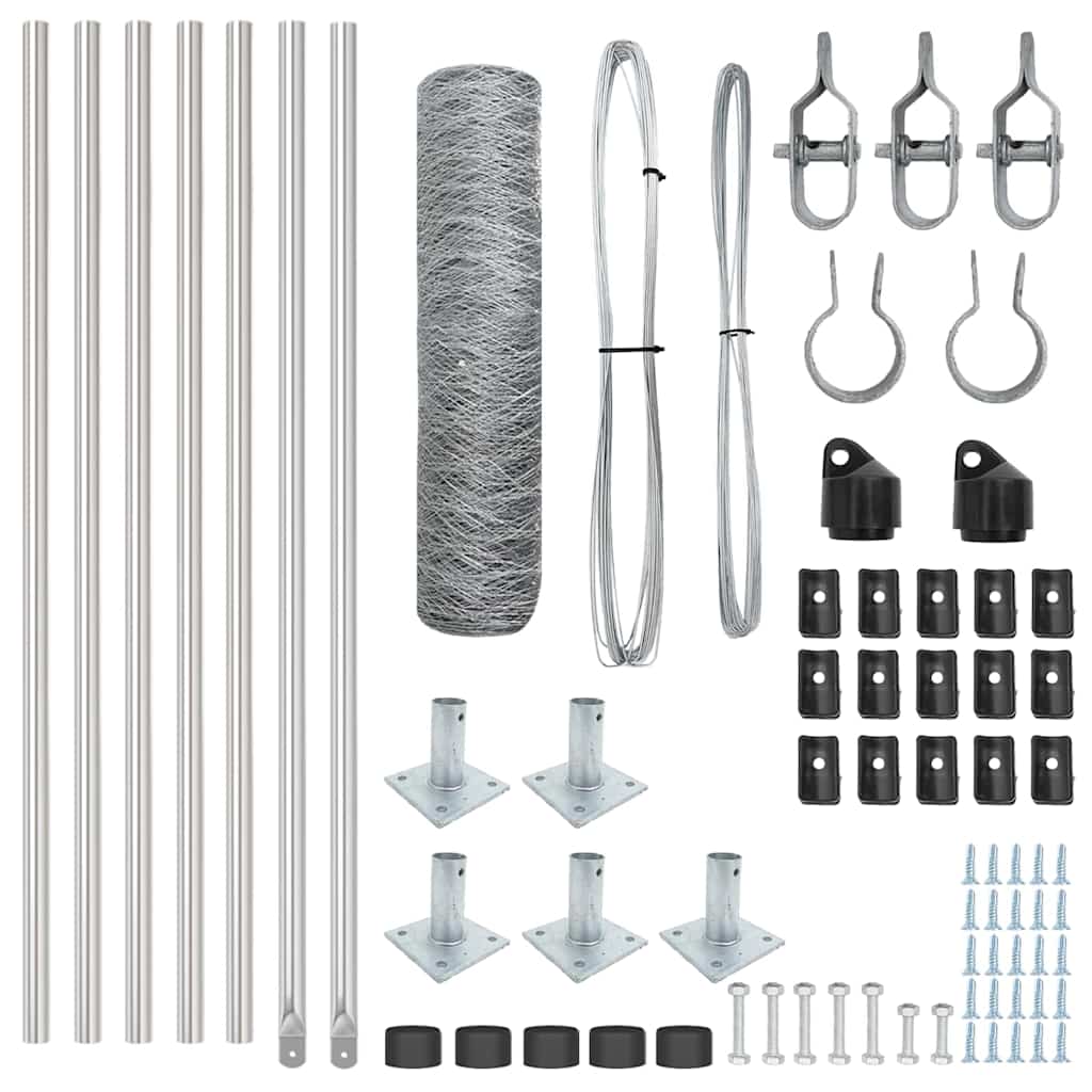 Φράχτης Hexagon vidaXL 0.4x10 μ Γαλβανισμένος Χάλυβας