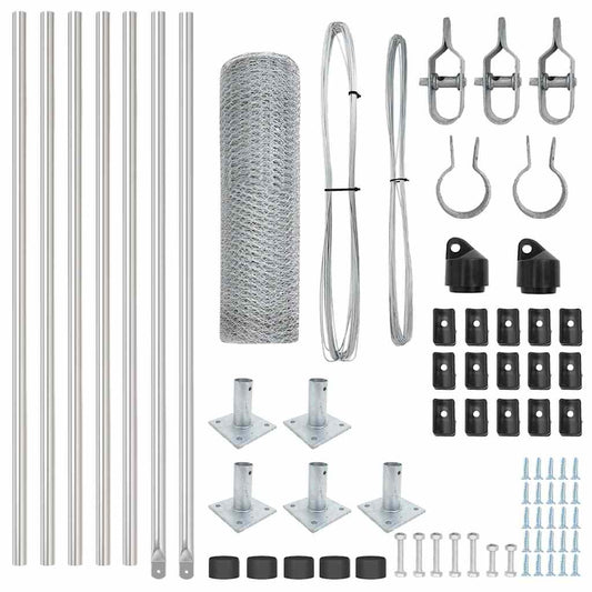 vidaXL Εξάγωνη ΦENCE 0.5x10 μ Γαλβανισμένος Χάλυβας