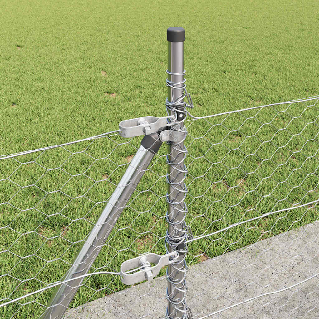 vidaXL Περίφραξη Εξαγώνου 0.5x10 μ Γαλβανισμένο Ατσάλι