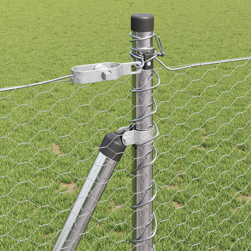 Φράχτης vidaXL Hexagon 0.8x10 μ Γαλβανισμένο Ατσάλι