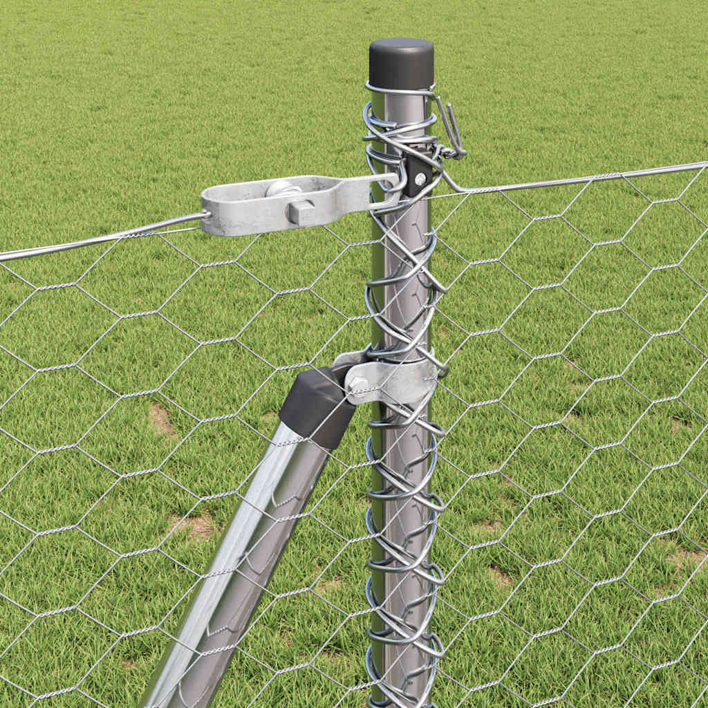 vidaXL Φράκτης Εξάγωνος 0.8x10 μ Γαλβανισμένο Ατσάλι