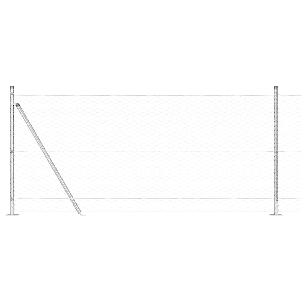 vidaXL Εξαγωνική Περίφραξη 1x10 μ Γαλβανισμένο Ατσάλι