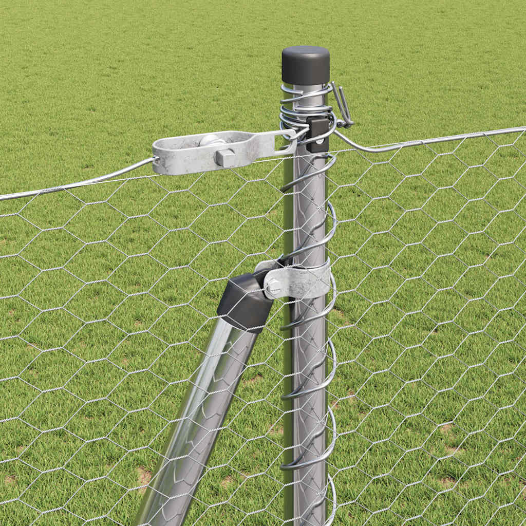 vidaXL Περίφραξη Εξάγωνου 1,4x10 μ Γαλβανισμένο Μέταλλο