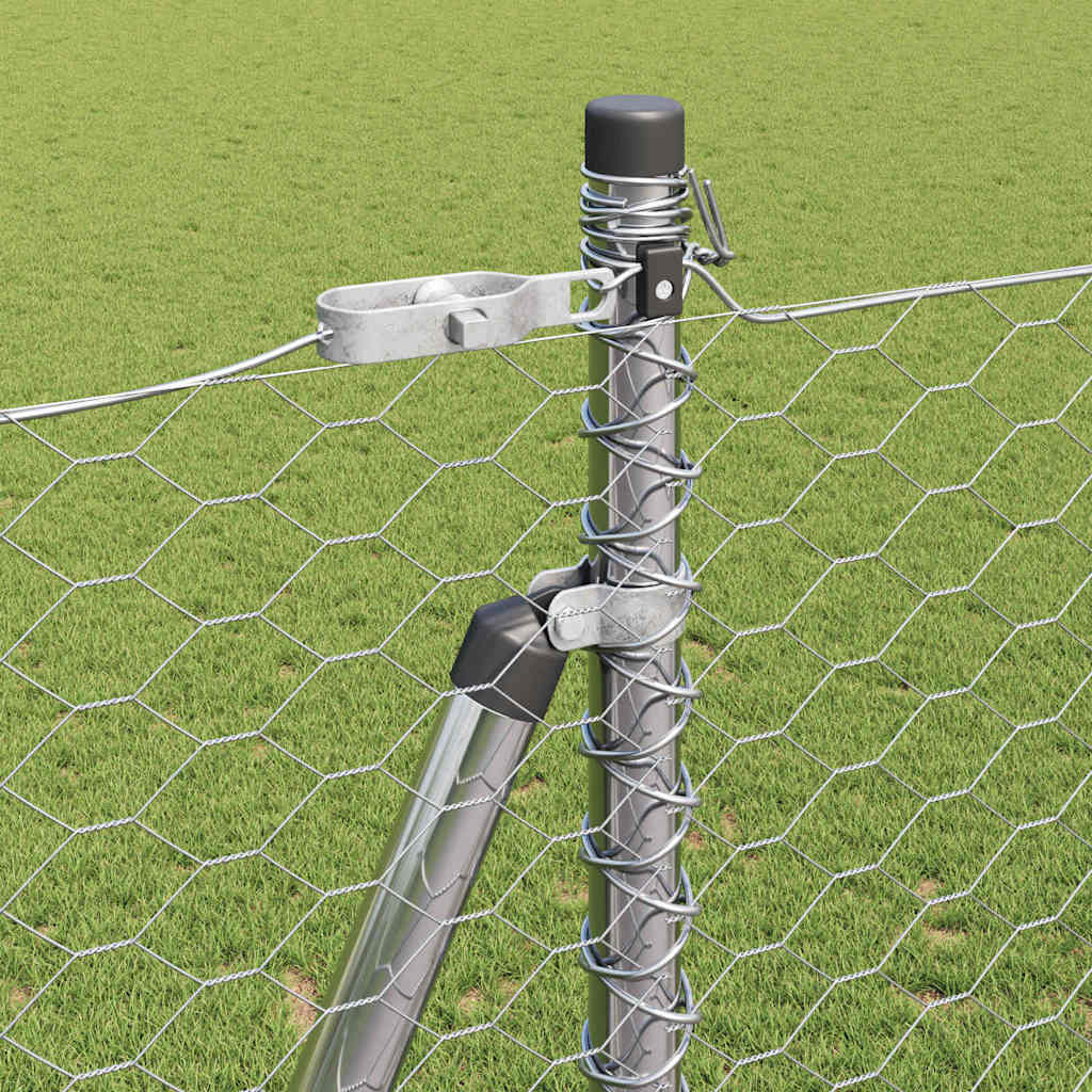 vidaXL Hexagon Fence 1.4x10 μ Γαλβανισμένος χάλυβας