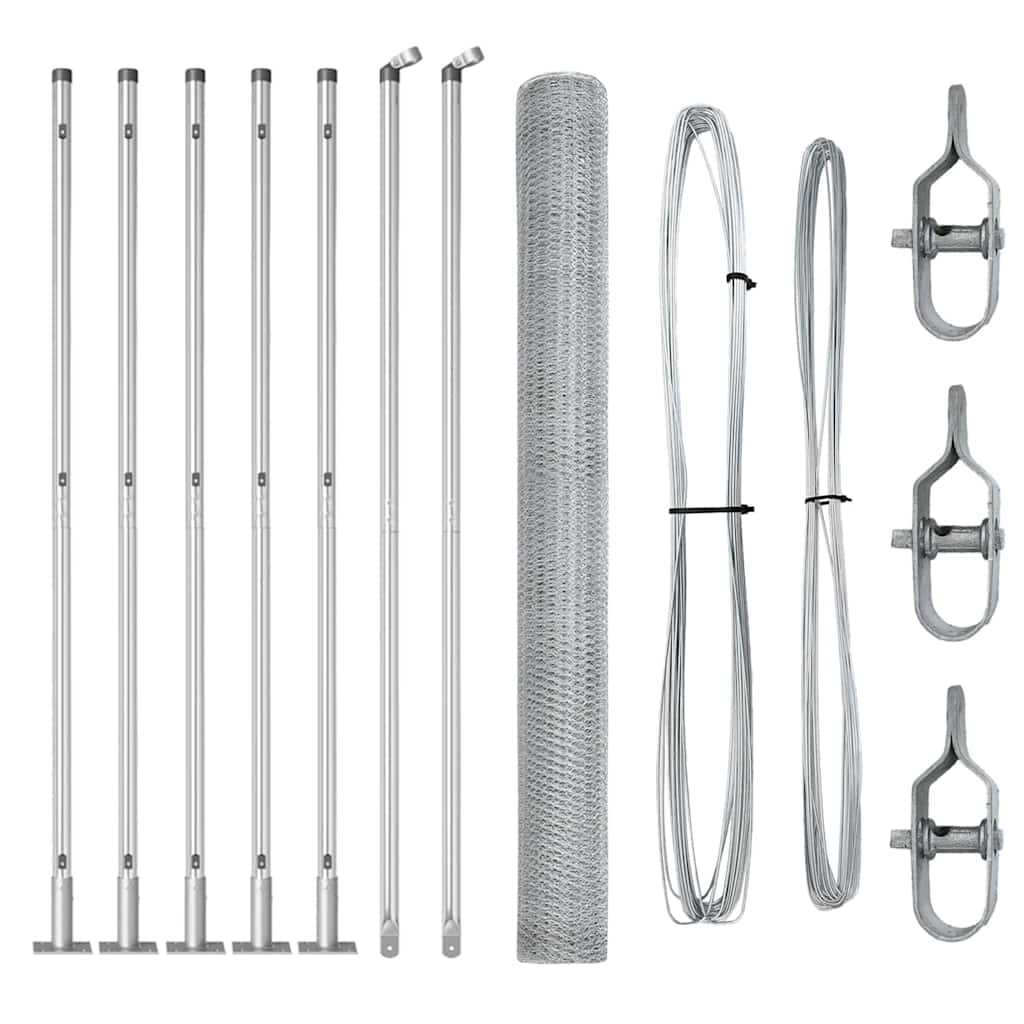 vidaXL Φράχτης Εξαγωνικός 1.5x10 μ Γαλβανισμένος Χάλυβας