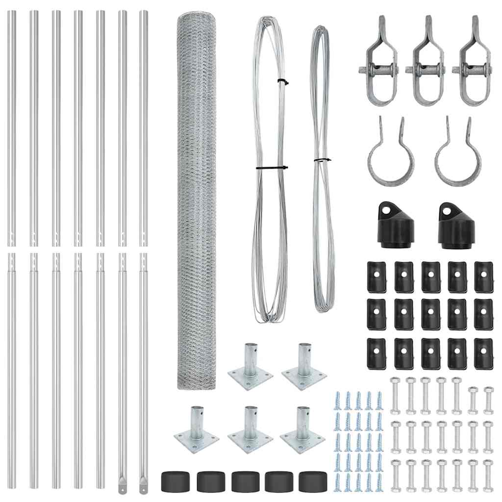 vidaXL Φράχτης Εξαγωνικός 1.5x10 μ Γαλβανισμένος Χάλυβας