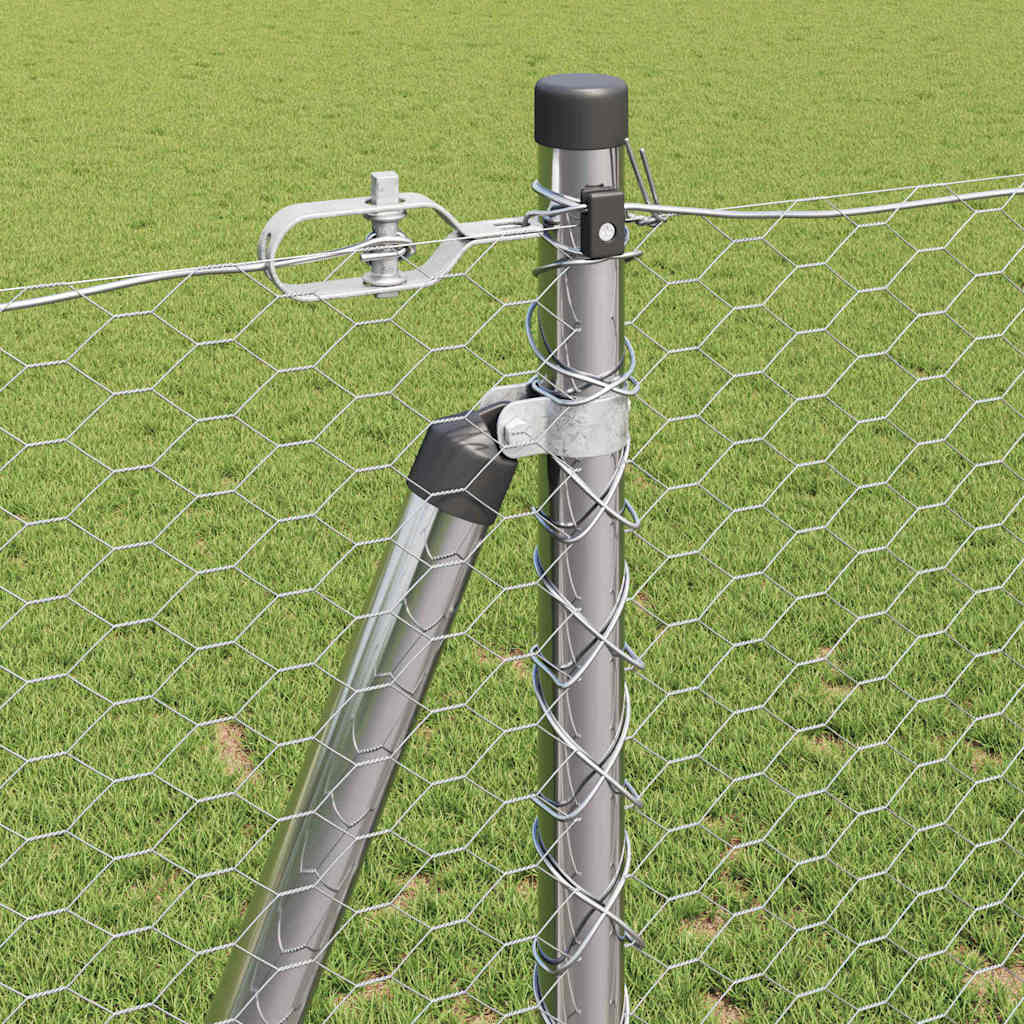 vidaXL Σετ Περίφραξης Σετ 2 Γαλβανισμένο ατσάλι 25 x 1.2 μ Ανθεκτικό