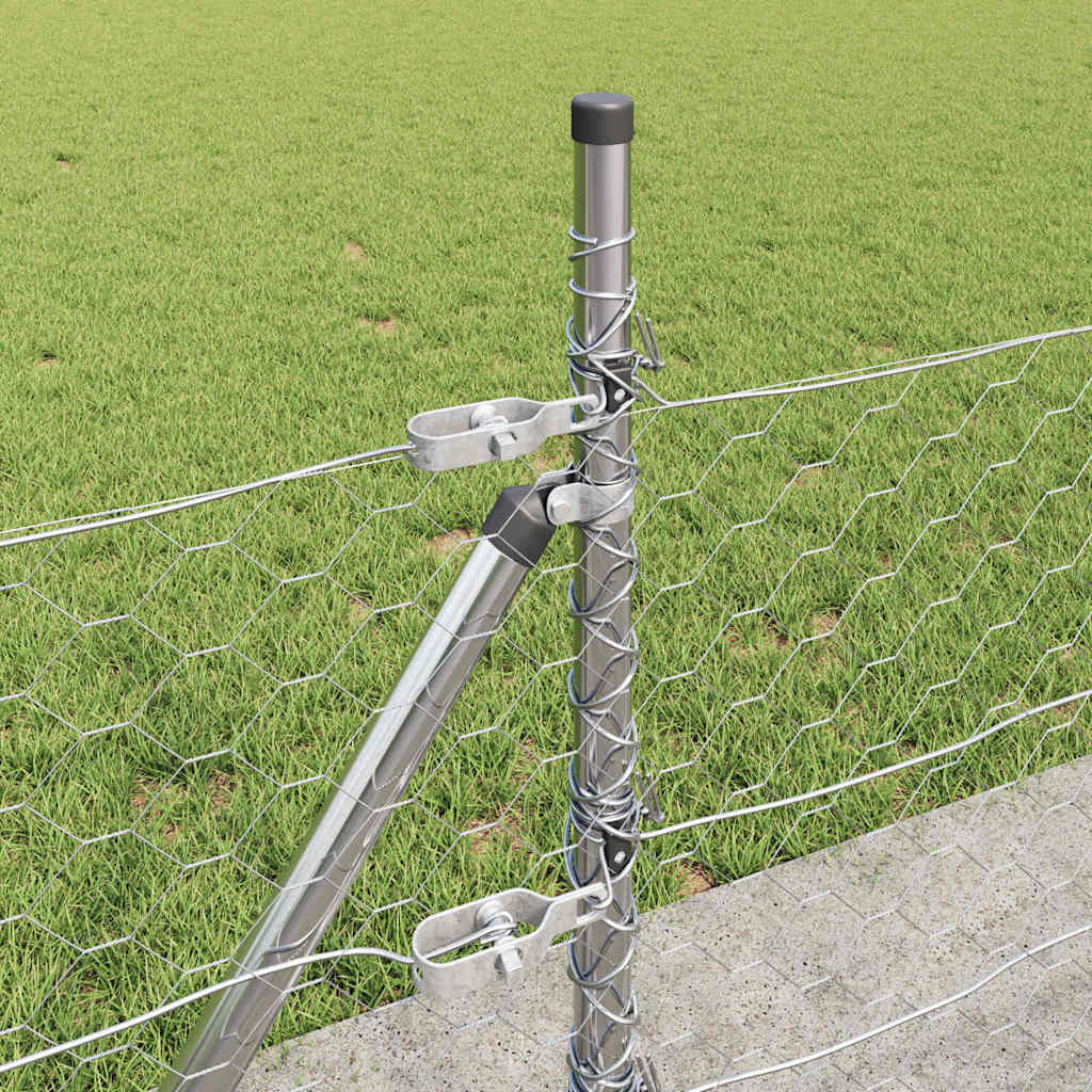 Φράχτης vidaXL Εξαγωνικός 0.4x50 μ Γαλβανισμένο Ατσάλι