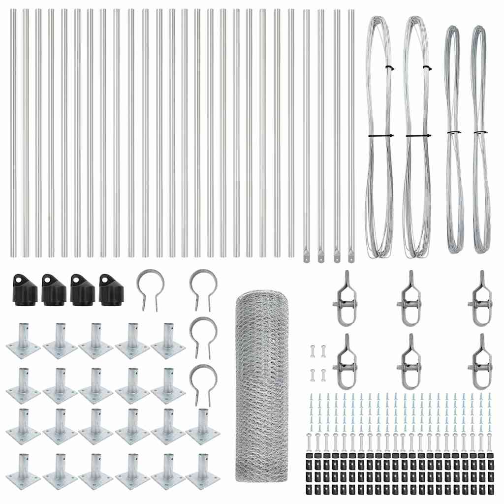 vidaXL Έκταση φence 0,6x50 μ Γαλβανισμένος χάλυβας