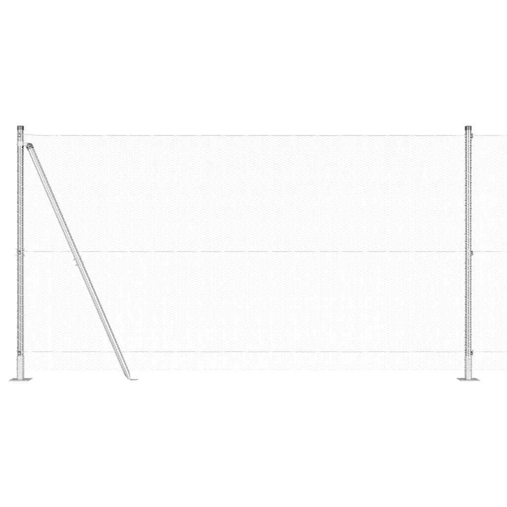 vidaXL Hexagon Fence 1.2x50 μ Γαλβανισμένος Χάλυβας