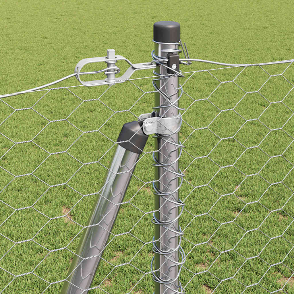 Φράχτης Εξαγώνου vidaXL 1.2x50 μ Γαλβανισμένος Χάλυβας