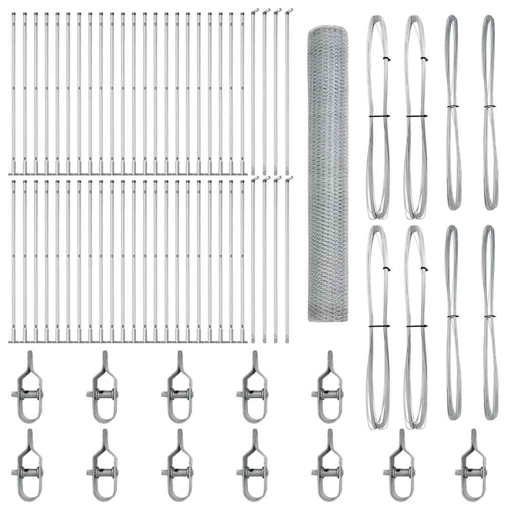 vidaXL Πολυγωνικός Φράχτης 1,2x100 μ Γαλβανισμένο Ατσάλι