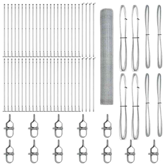 vidaXL Πολυγωνικός Φράχτης 1,2x100 μ Γαλβανισμένο Ατσάλι