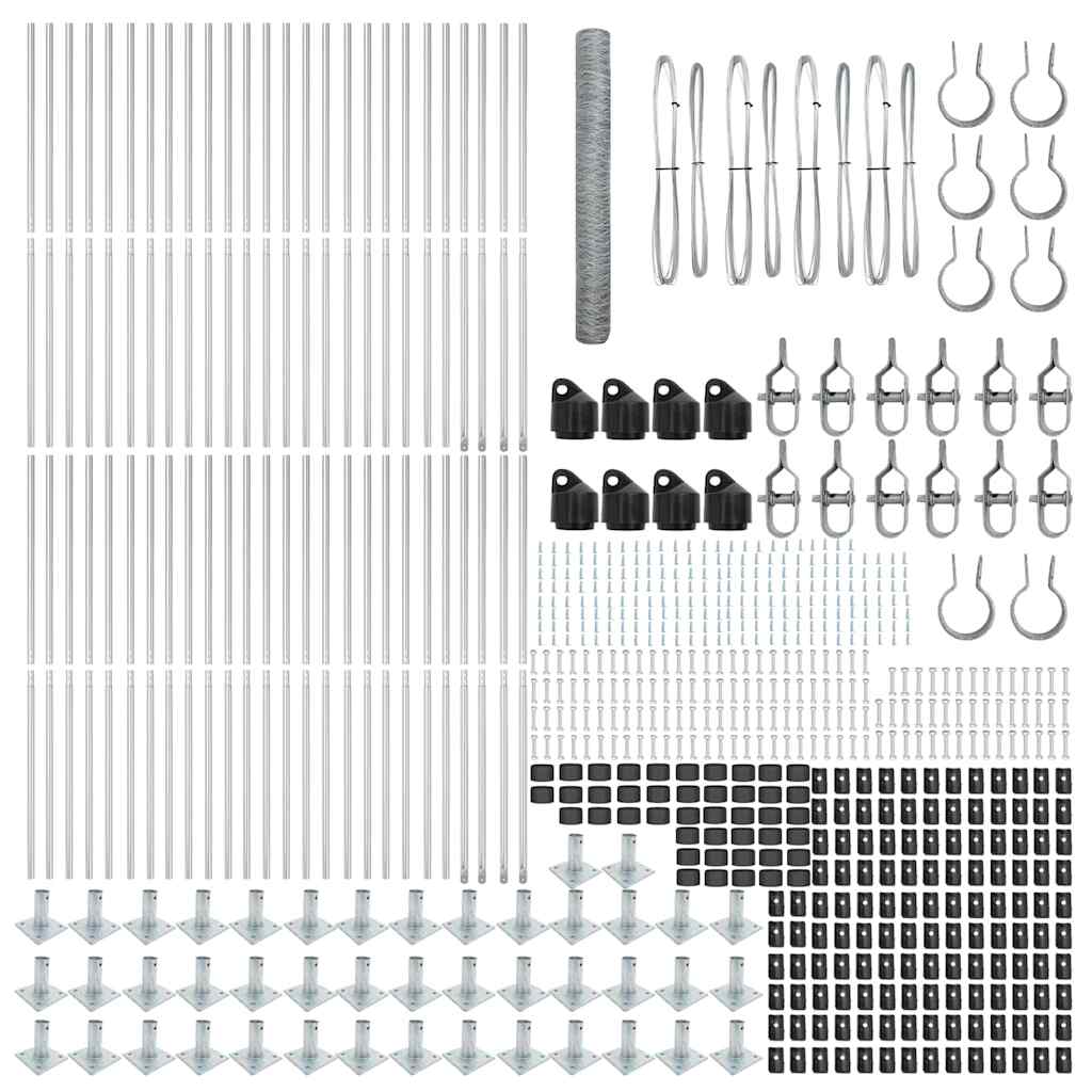 vidaXL Εξάγωνη Περικύκλωση 1.2x100 μ Γαλβανισμένος Χάλυβας