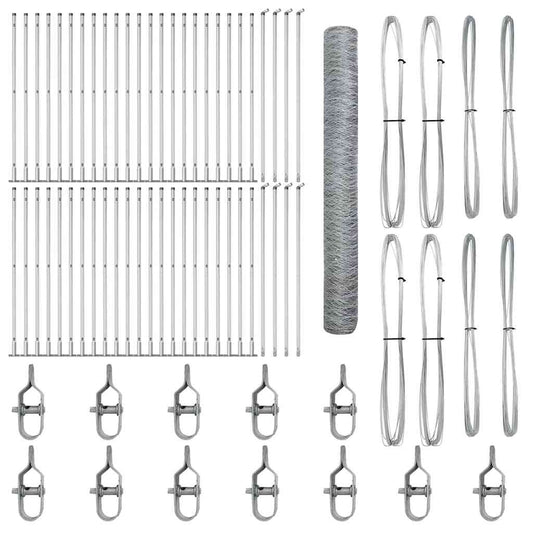 vidaXL Εξαγωνικός Φράκτης 1.2x100 μ Γαλβανισμένος Χάλυβας