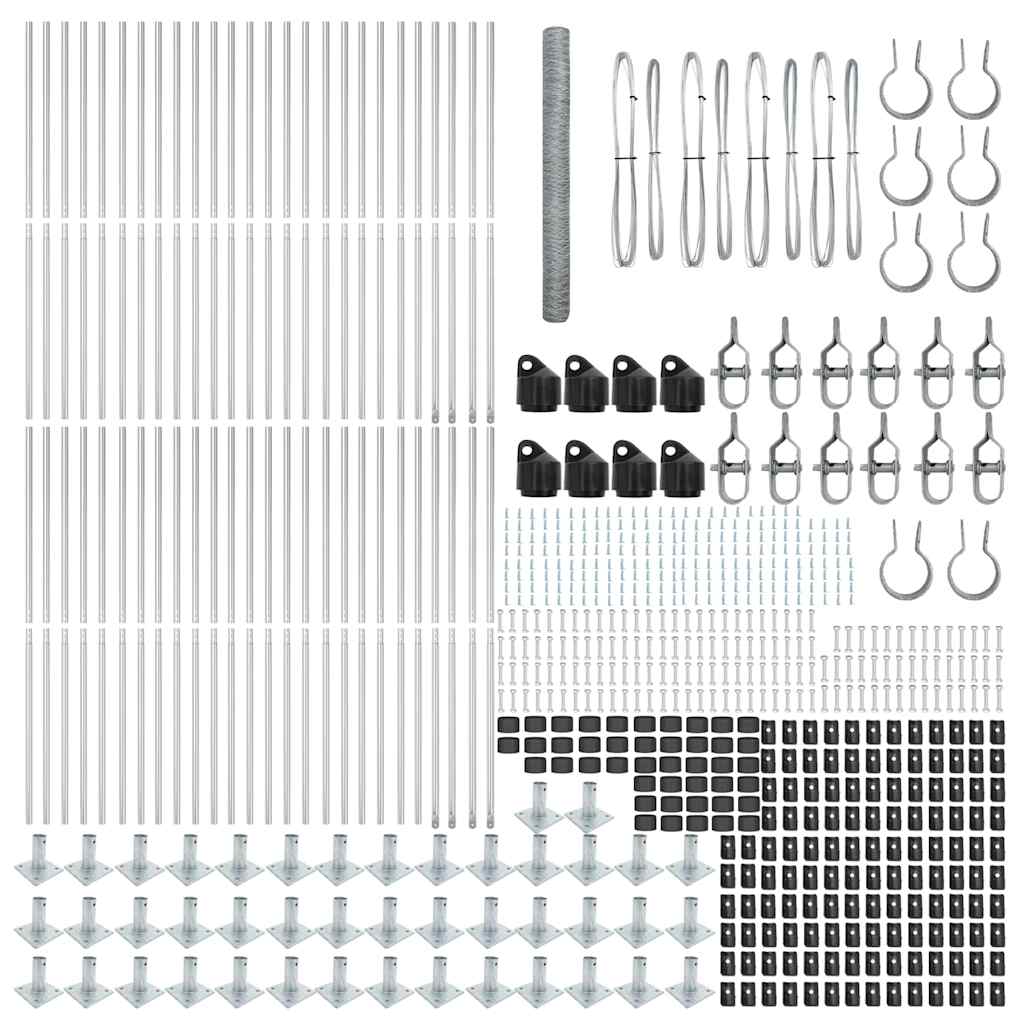 Φράχτης Εξάγωνου Σχήματος vidaXL 1.5x100 μ Γαλβανισμένο Ατσάλι