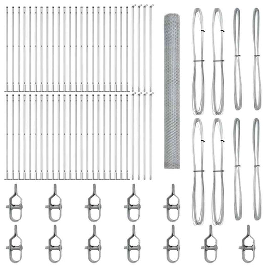 vidaXL Φράχτης Εξαγώνου 1.6x100 μ Γαλβανισμένο Ατσάλι