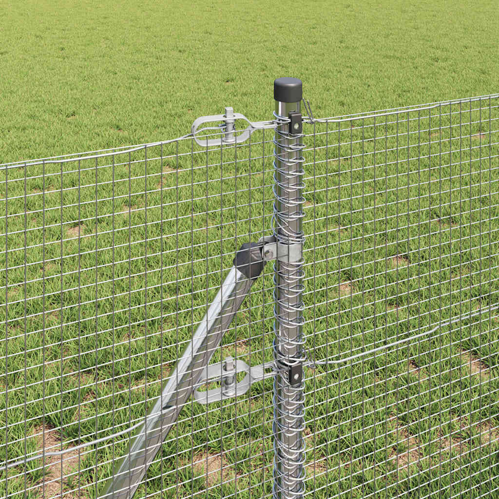 vidaXL Φράχτης με Συγκολλητό Σύρμα με 13 Στύλους 0.8x25 m Γαλβανισμένο Ατσάλι