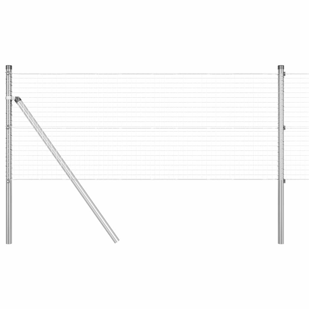vidaXL Γαλβανισμένος Φράχτης με 13 Στυλοβάτες 0.8x25 μέτρα
