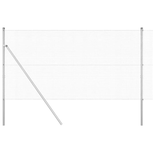 vidaXL Ενισχυμένος Φράχτης με 13 Πόλους 1.4x25 μ Γαλβανισμένου Χάλυβα