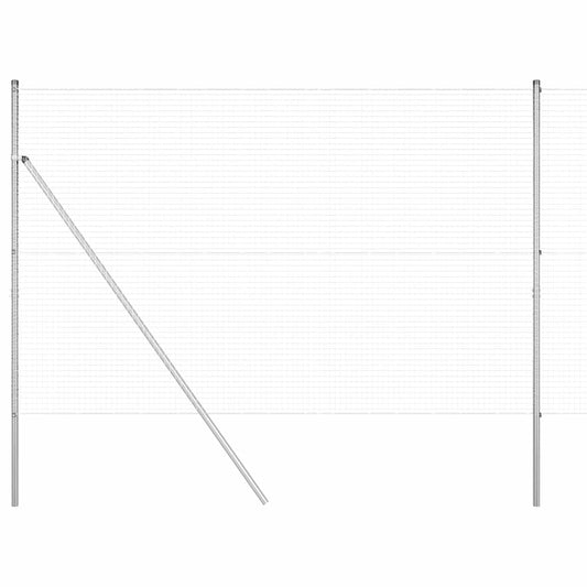 vidaXL Φράχτης με Συγκολλητό Σύρμα με 13 Στυλ 1.5x25 μ Γαλβανισμένο Ατσάλι