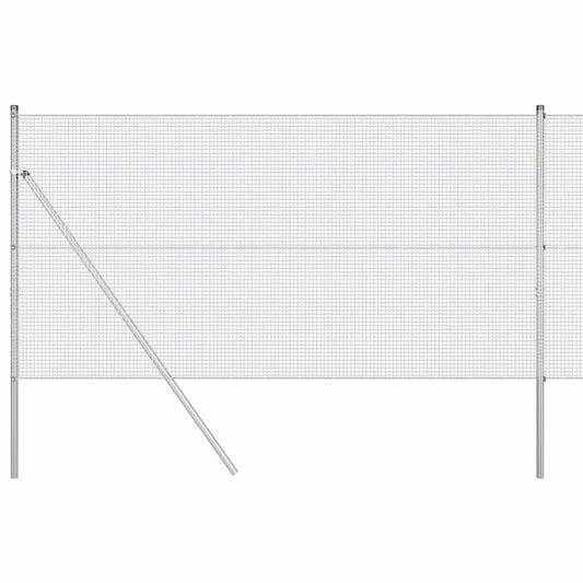 vidaXL Γαλβανισμένος Φράχτης με 13 Στήλες 1x50 μ Γαλβανισμένο Ατσάλι
