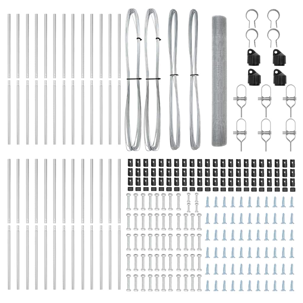vidaXL Συρματόπλεγμα με 13 Πόλους 1.4x50 μ γαλβανισμένος χάλυβας