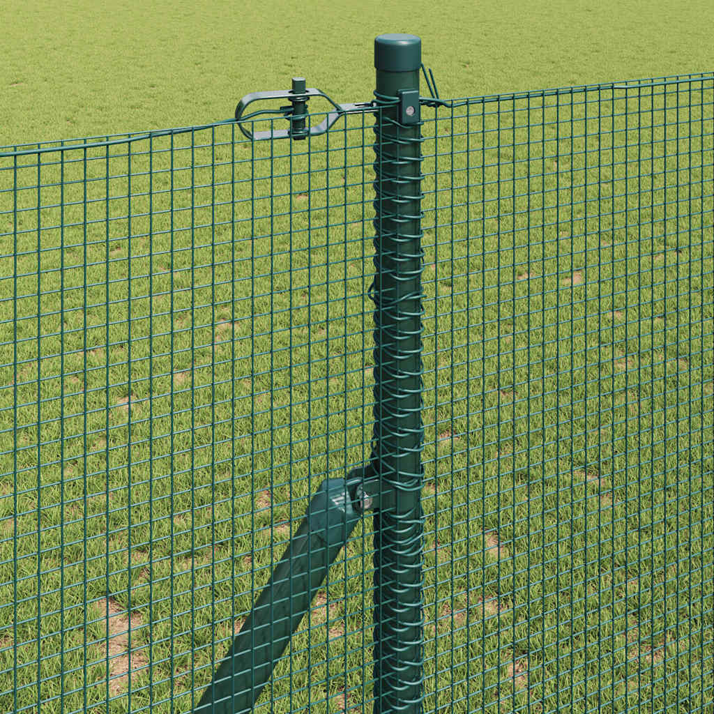 vidaXL Welded Wire Fence με 7 στήλες Πράσινο 1.2x10 μ Χάλυβας
