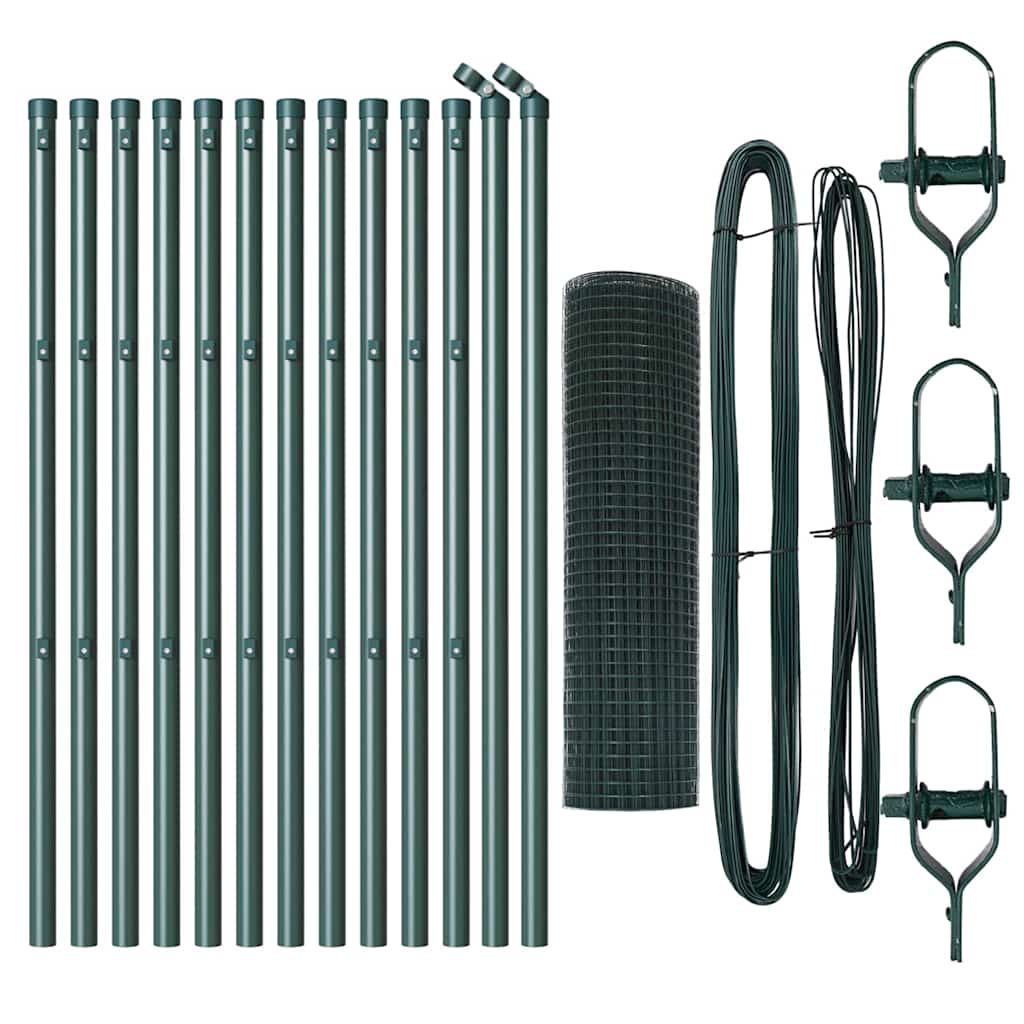 vidaXL Στύλος Περιφράξεων Πράσινο 25 x 0,4 μ (19 x 19 mm πλέγμα)