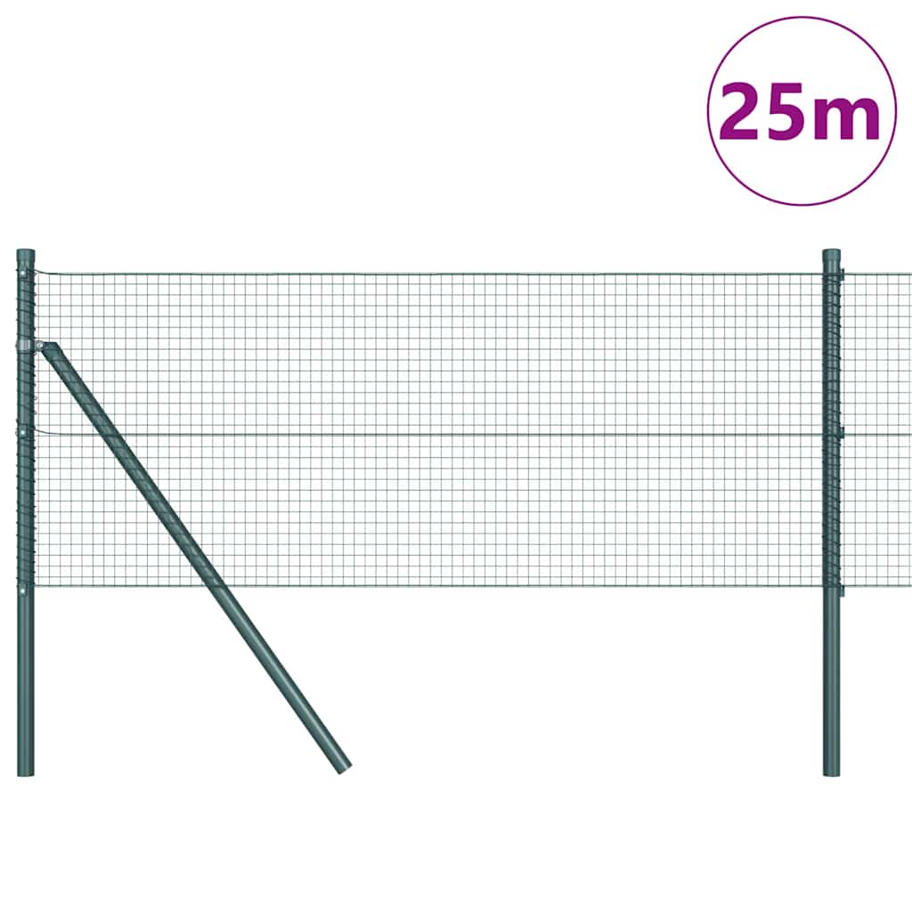 vidaXL Στύλος Περιφράξεων Πράσινο 25 x 0,4 μ (19 x 19 mm πλέγμα)