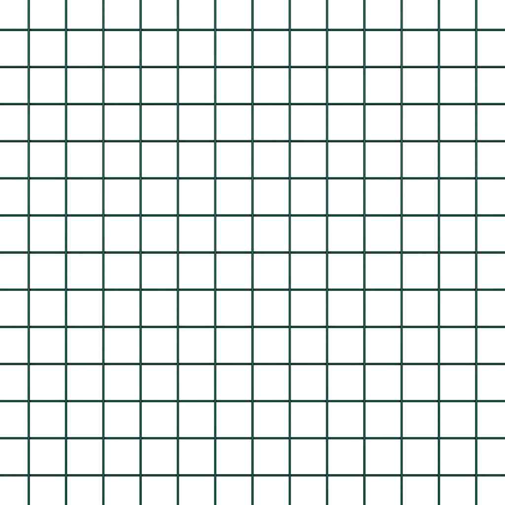 vidaXL Περιφράξη από Συγκολλητό Σύρμα με 13 Στύλους Πράσινου Χρώματος 1.4x25 μ Χάλυβας