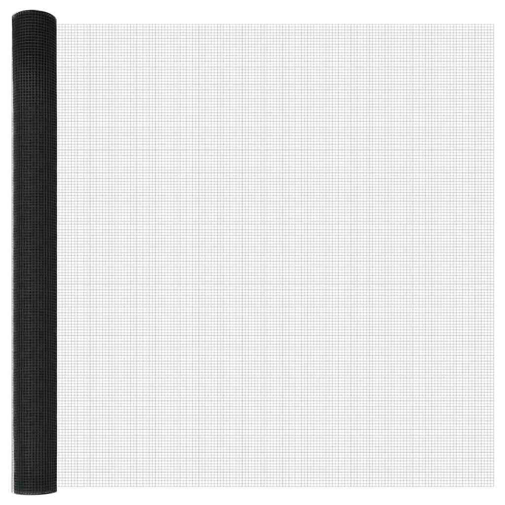 vidaXL Συρμάτινος φράχτης με 7 Πόδια Γκρι 1.5x10 μ Χάλυβας