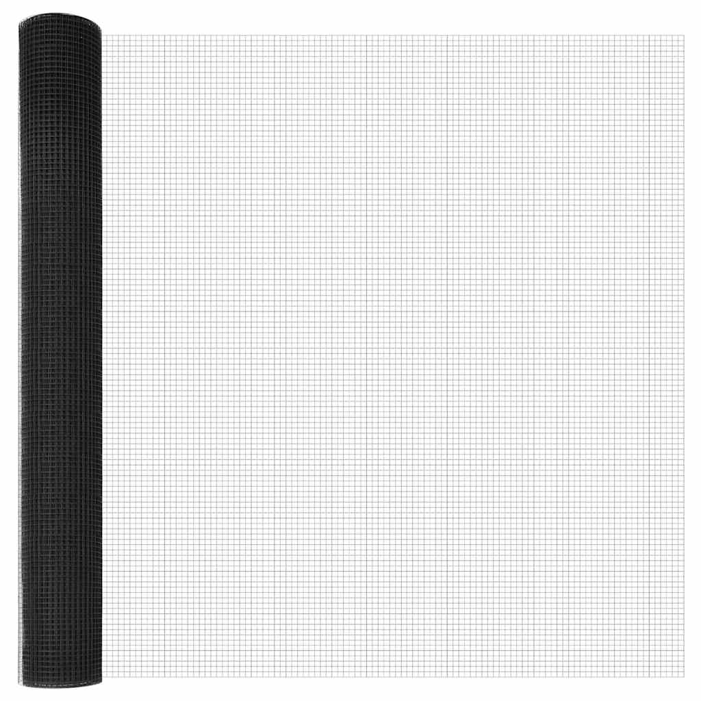 vidaXL Συρματόπλεγμα με 13 Πόδια Γκρι 1.2x25 μ Ατσάλι