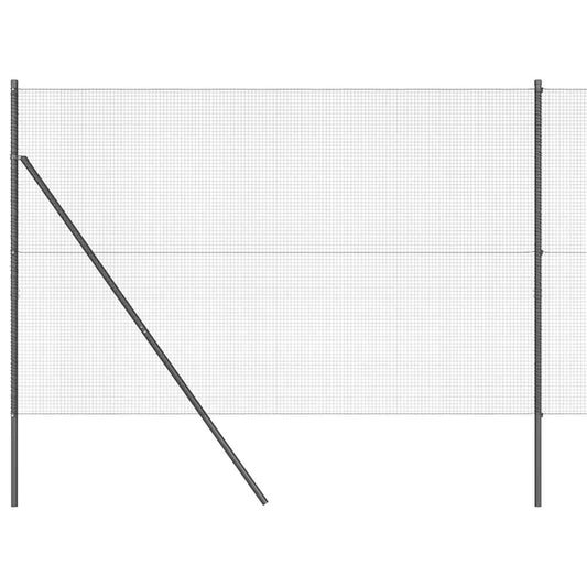 vidaXL Φράχτης με Στήλες. Γκρι 1.4 x 50 m Ατσάλι
