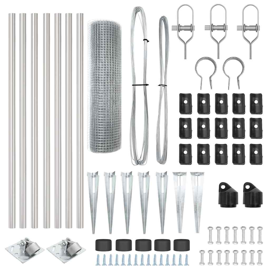 vidaXL Γαλβανισμένο Συρματόπλεγμα με 7 Στοιχεία Spike 0.6x10 μ Γαλβανισμένος Χάλυβας