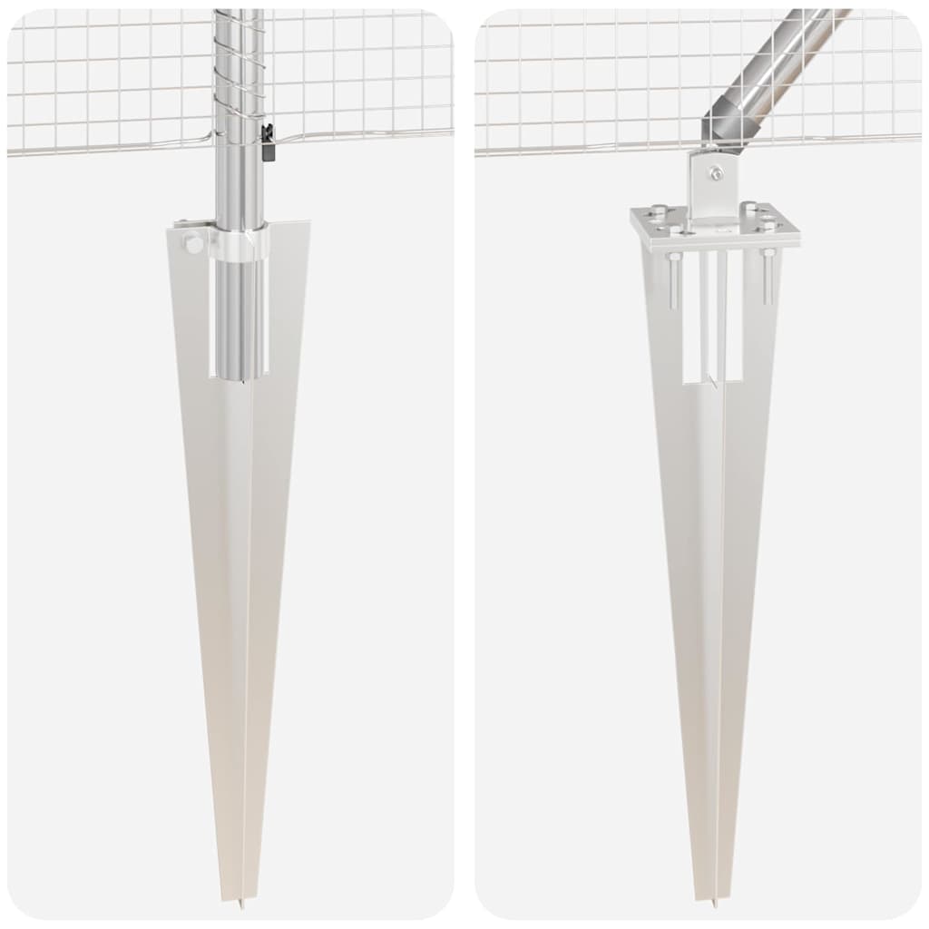 vidaXL Γαλβανισμένος Φράκτης με 7 Πόλους 1.4x10 μ Γαλβανισμένο Ατσάλι