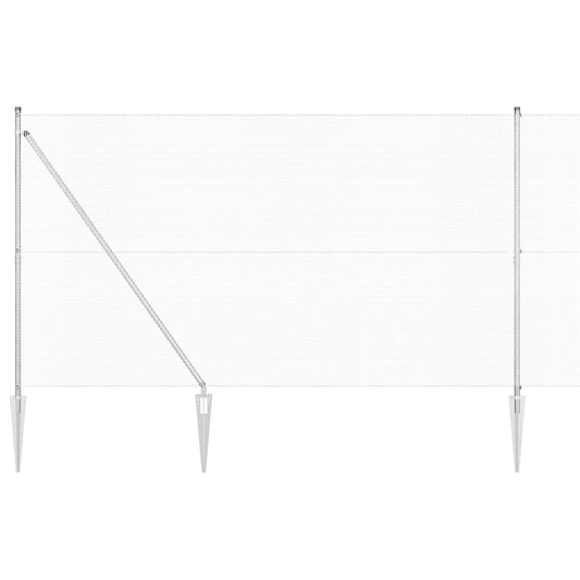 vidaXL Γαλβανισμένος Σιδερένιος Φράκτης με 7 Στηρίγματα 1,5 x 10 μ Γαλβανισμένος Χάλυβας